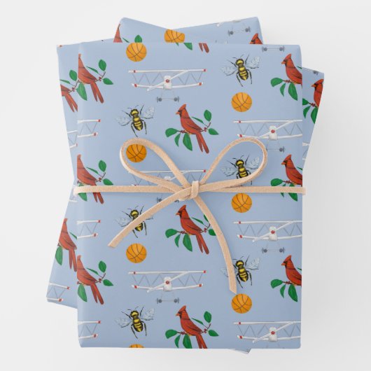 Erster Staaten in Flight North Carolina Geschenkpapier Set (Beispiel)