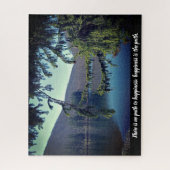 Erster Stausee durch die Bäume Motivierend Puzzle (Vertikal)