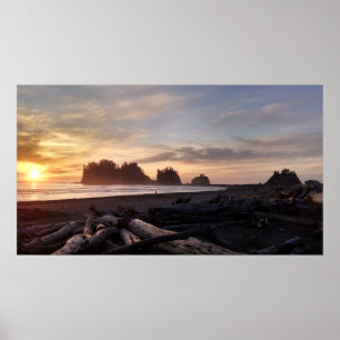Erster Strand am La-Stoß Washington Poster