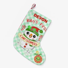 Erster Strumpf kundenspezifischen Kawaii Babys Kleiner Weihnachtsstrumpf