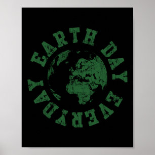Erster Tag Alltägliche Retro-Umwelt Poster
