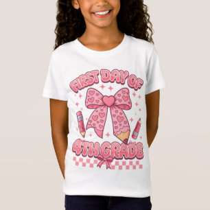 Erster Tag Coquette der 4. Klasse zurück zur Schul T-Shirt