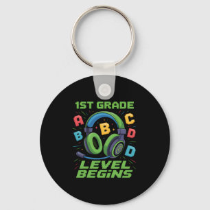 Erster Tag der 1. Klasse beginnt Shirt Gamer Junge Schlüsselanhänger