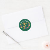 Erster Tag der 3. Klasse Runder Aufkleber (Umschlag)