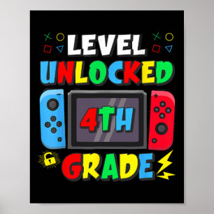 Erster Tag der 4. Klasse Level freigeschaltet Spie Poster