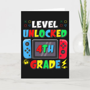 Erster Tag der 4. Klasse Level freigeschaltetes Sp Karte