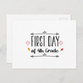 Erster Tag der 4. Klasse Postkarte (Vorne/Hinten)