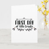 Erster Tag der 6. Klasse Karte (Gelbe Blume)