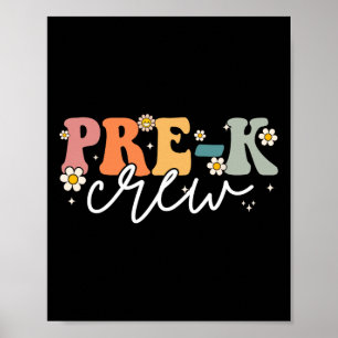 Erster Tag der Pre-K-Crew Groovy Byck to School Te Poster