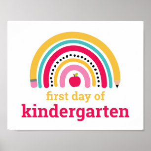 Erster Tag der Regenbogensignatur der Schule Poster