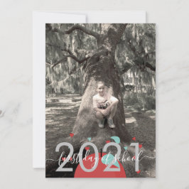 Erster Tag der Schule Apple Moderne Script Foto-Ka Einladung