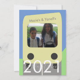 Erster Tag der Schule Bus Script Bruder Schwester Einladung