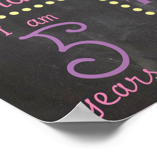 Erster Tag der Schule Chalkboard Poster (Ecke)