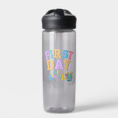 Erster Tag der Schule Wasser Flasche mit Namen (Vorderseite)