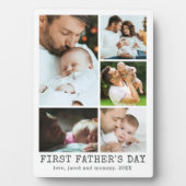 Erster Tag der Väter 5 FotoCollage Fotoplatte (Vorderseite)