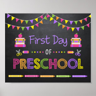 Erster Tag der Vorschulabzeichen, zurück zur Schul Poster