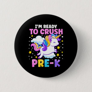 Erster Tag der Vorschule bin ich bereit, Pre-K Un  Button