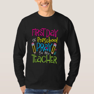Erster Tag der Vorschule für Kinder, betet für mei T-Shirt
