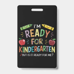Erster Tag der Vorschule für Kinder, lustiger Rück Ausweis