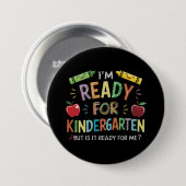 Erster Tag der Vorschule für Kinder, zurück zur Sc Button (Vorne & Hinten)