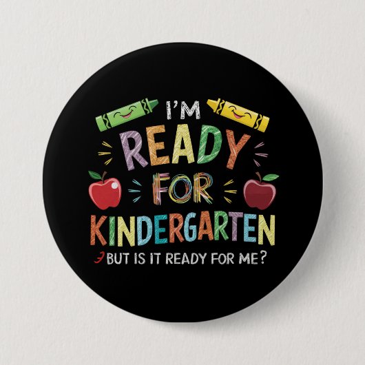 Erster Tag der Vorschule für Kinder, zurück zur Sc Button (Vorderseite)