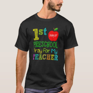Erster Tag der Vorschule für meinen Lehrer zurück T-Shirt