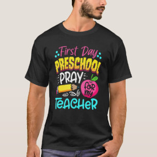Erster Tag der Vorschule für meinen Lehrer zurück T-Shirt
