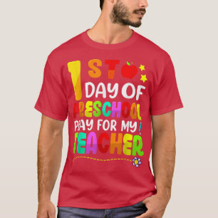 Erster Tag der Vorschule für meinen Lehrer zurück T-Shirt