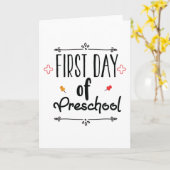 Erster Tag der Vorschule Karte (Gelbe Blume)