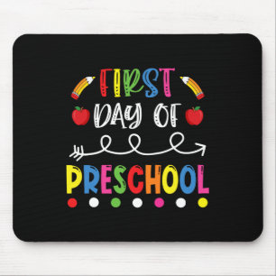 Erster Tag der Vorschule zurück zum Lehrer Stud Mousepad