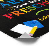 Erster Tag der Vorschulzeit - Vorzeichen Poster (Ecke)