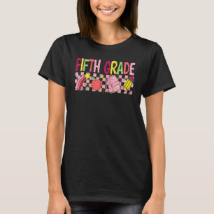 Erster Tag des 5. Grades Retro Niedlich zurück zur T-Shirt