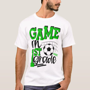 Erster Tag des Fußballs erster Schultag bis Schule T-Shirt