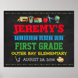 Erster Tag des Kinderposter-Fotos Poster