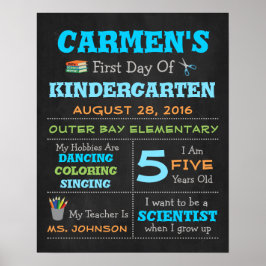 Erster Tag des Kinderposter-Fotos Poster