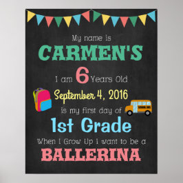 Erster Tag des Kinderposter-Fotos Poster