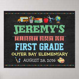 Erster Tag des Kinderposter-Fotos Poster