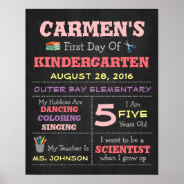 Erster Tag des Kinderposter-Fotos Poster