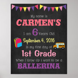 Erster Tag des Kinderposter-Fotos Poster