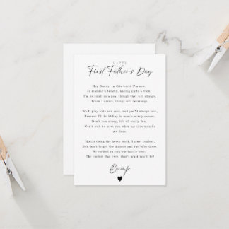 Erster Tag des Vaters: Baby Bump Gedicht Print Ges