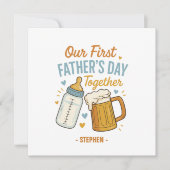 Erster Tag des Vaters - Beer & Baby Flasche (Vorderseite)