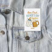 Erster Tag des Vaters - Beer & Baby Flasche Button (Insitu)