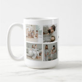 Erster Tag des Vaters - Kinderfußabdrücke und blau Kaffeetasse (Links)