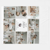 Erster Tag des Vaters - Kinderfußabdrücke und rosa Fleecedecke (Vorderseite (Horizontal))