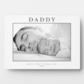 Erster Tag des Vaters Mute Gray Personalisiert Fotoplatte (Vorderseite)