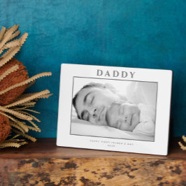 Erster Tag des Vaters Mute Gray Personalisiert Fotoplatte