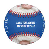 Erster Tag des Vaters, Vatertag Foto Baseball (Rückseite)