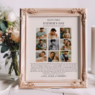 Erster Tag des Vaters, warum wir Liebe Sie Fotocol Poster