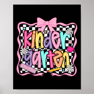 Erster Tag im Kindergarten Blumen-Bundle für Lehre Poster