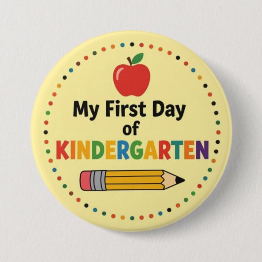 Erster Tag im Kindergarten Button (Vorderseite)